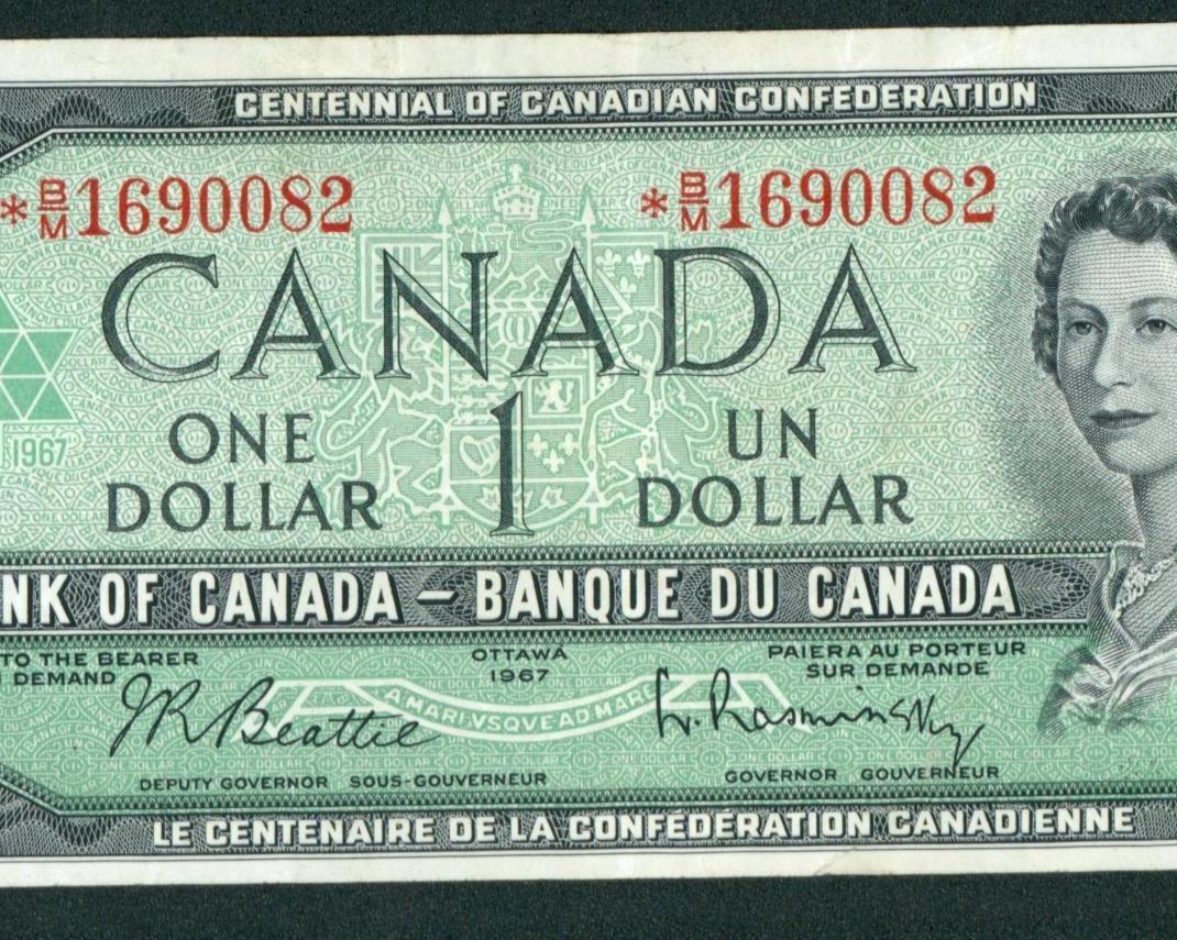** Star ** $1 1967 Bank Of Canada Centennial ** Daily Currency Auctions