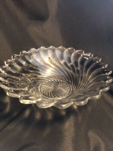 Vintage Fostoria Crystal Clear 11” “colony” Swirl And Flared Serving Bowl