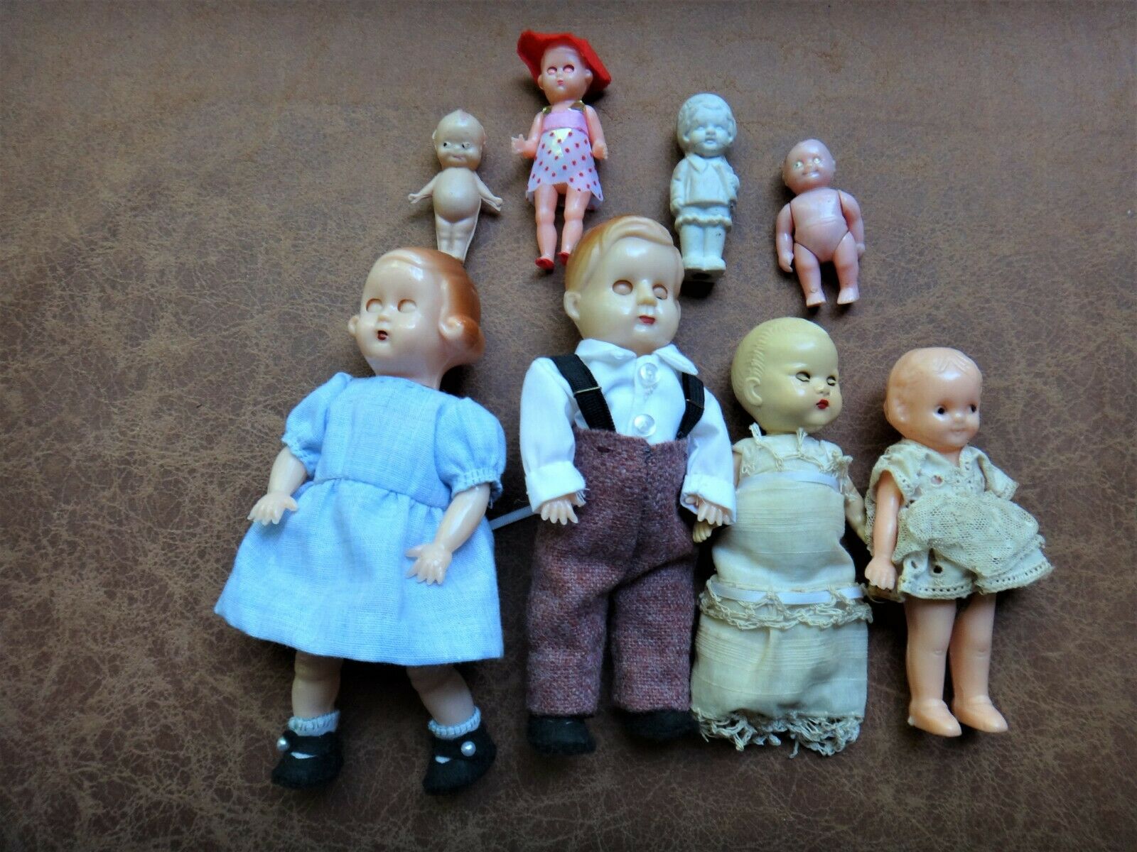 8 Small Vintage Doll Lot