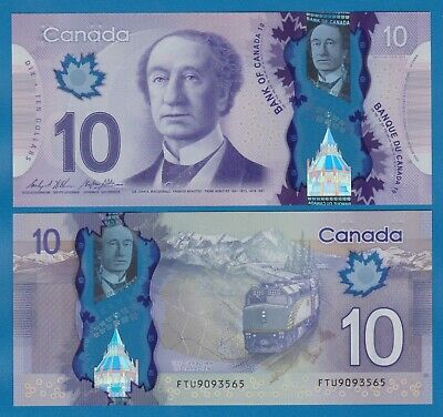 Canada 10 Dollars P 107c 2013 Unc Polymer Sign Wilkins & Poloz Low Shipping 107