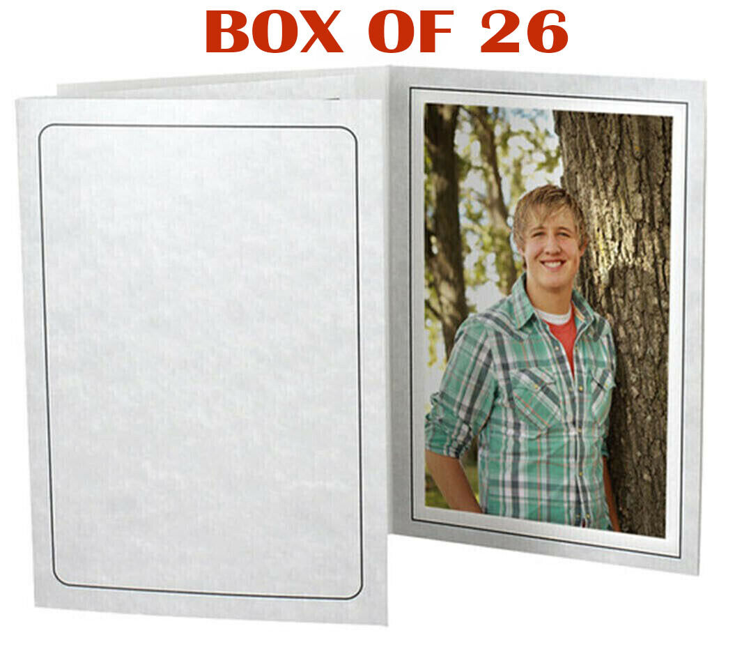 Tap Cardboard Photo Folder For A 8x12” Photo, Gray (box Of 26)