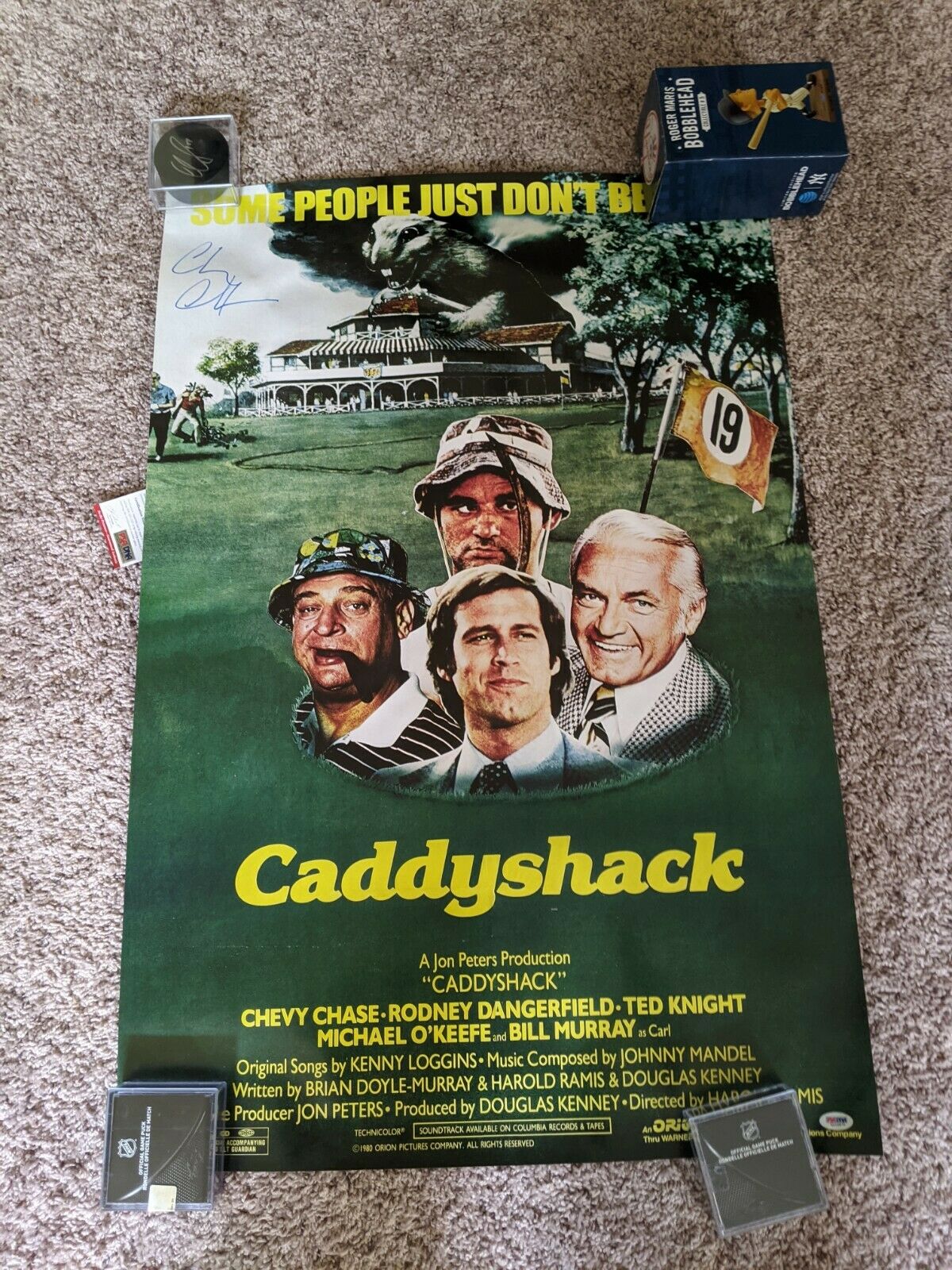Chevy Chase Autographed Signed 24x36 Caddyshack Movie Poster Psa/dna