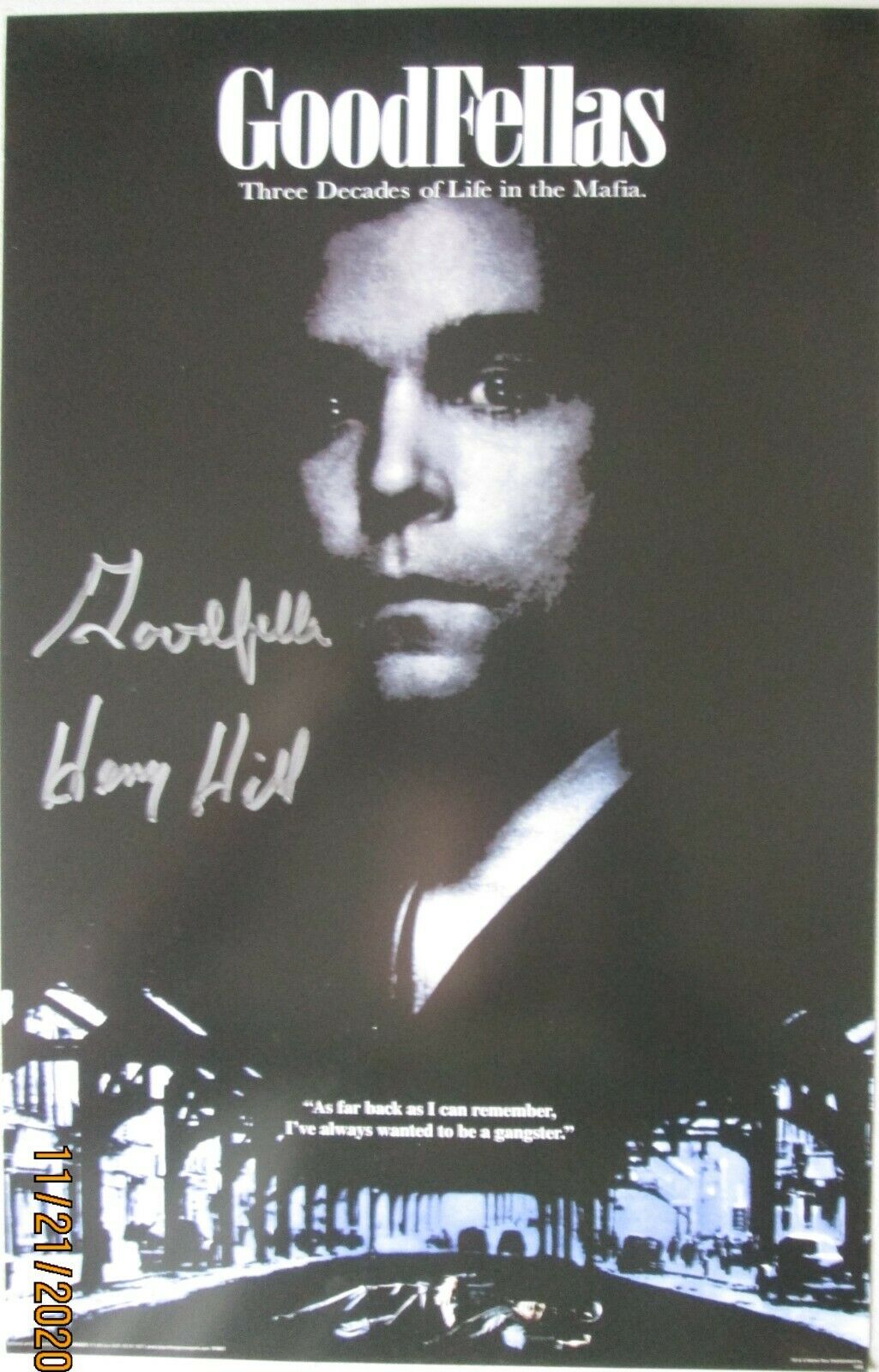Henry Hill The Original Goodfella  "goodfellas" Signed Poster 11x17