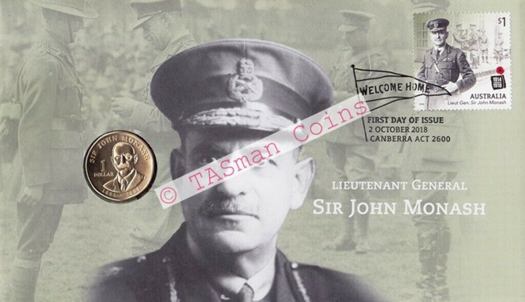 Pnc Australia 2018 Lieutenant General Sir John Monash Ram $1 Commemorative Coin