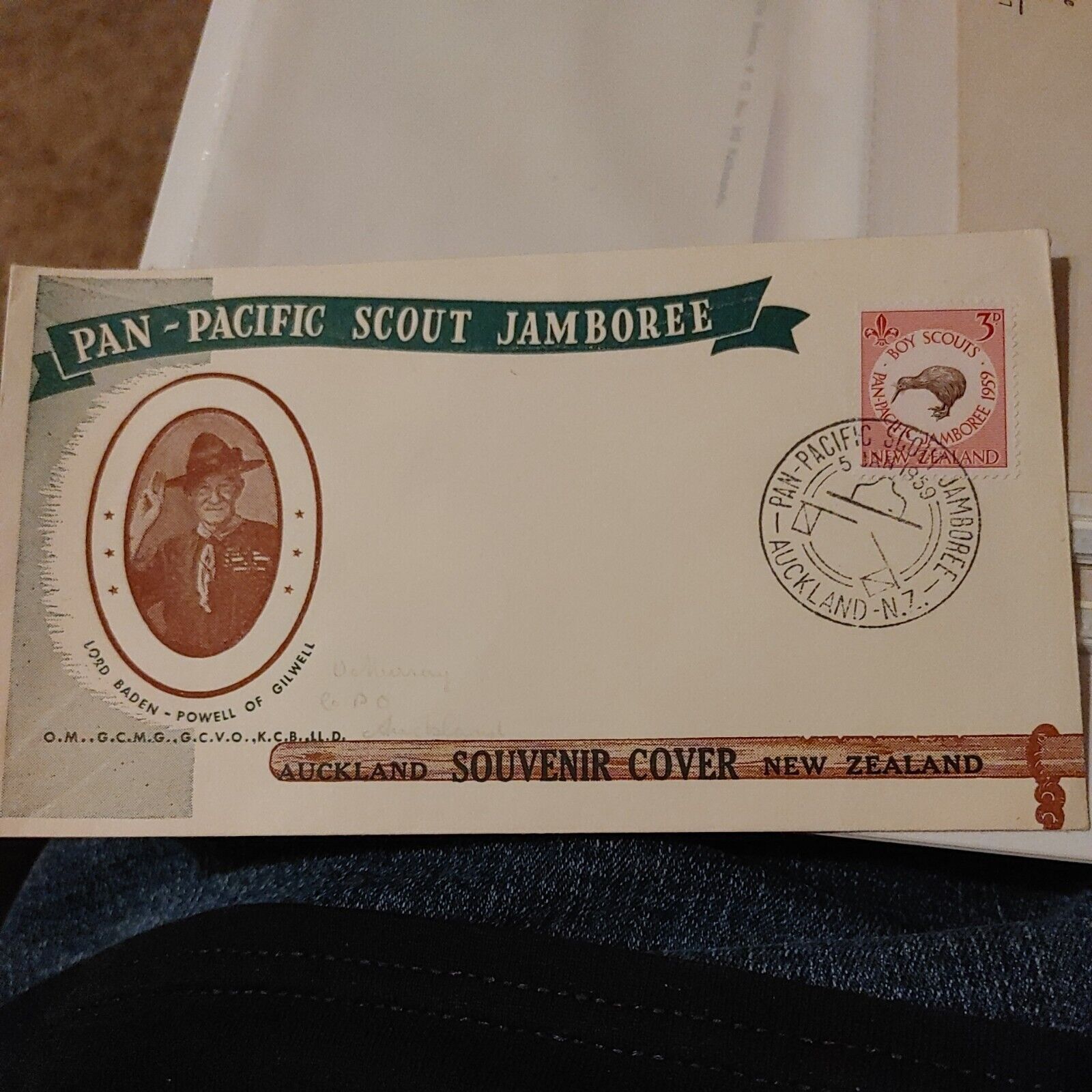 1959 New Zealand  Fdc  Pan-pacific Scout Jamboree Unused