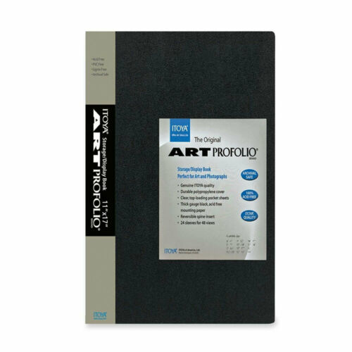 Itoya Art Portfolio Top Load  Storage Display Book Album 11 X 17" Black Ia-12-12