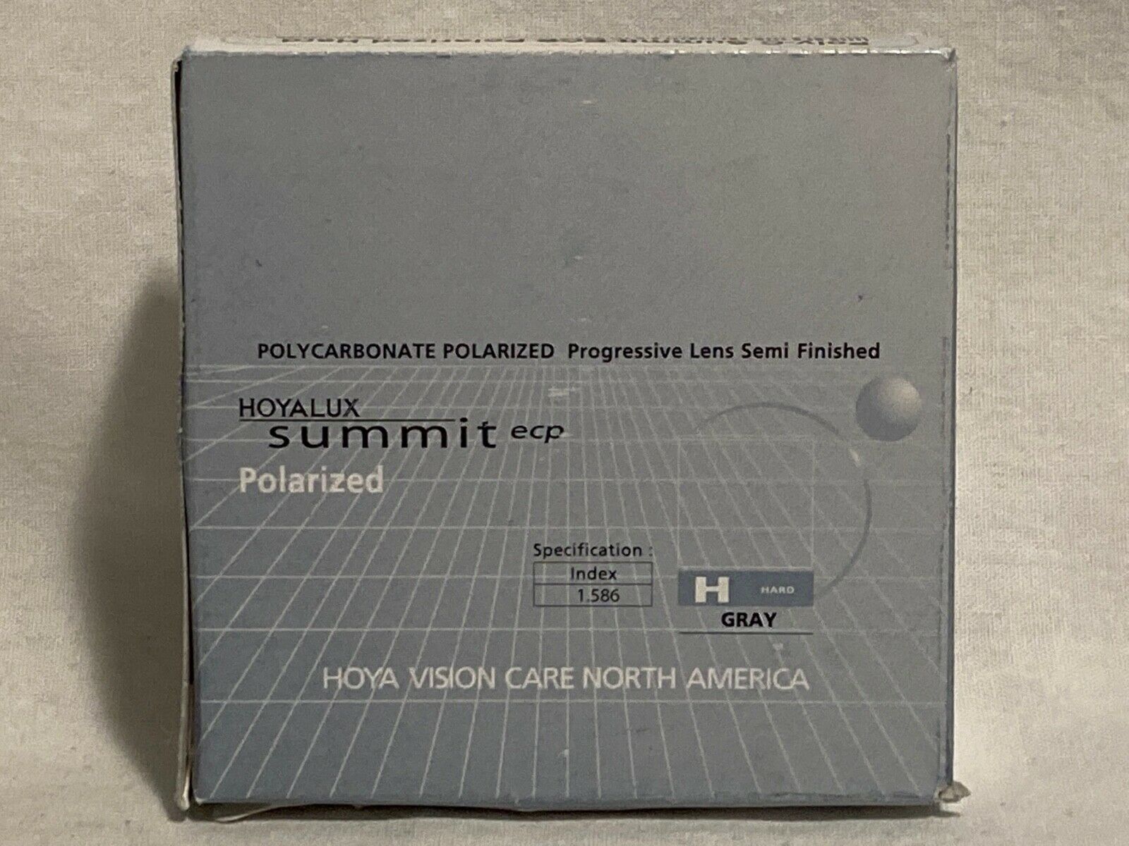 Hoya Summit Ecp Poly-c Polarized Progressive Lens Semi Finished Gray 6.25 2.25 R