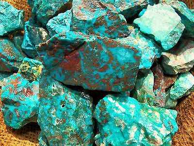 3000 Carat Lots Of  Chrysocolla & Turquoise Rough - Plus A Free Faceted Gemstone