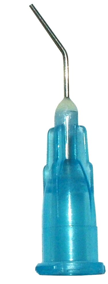 100 (blue) Pre Bent Needle Tips For Etch - Sealant Pre-bent Needle Tips 25 Ga.